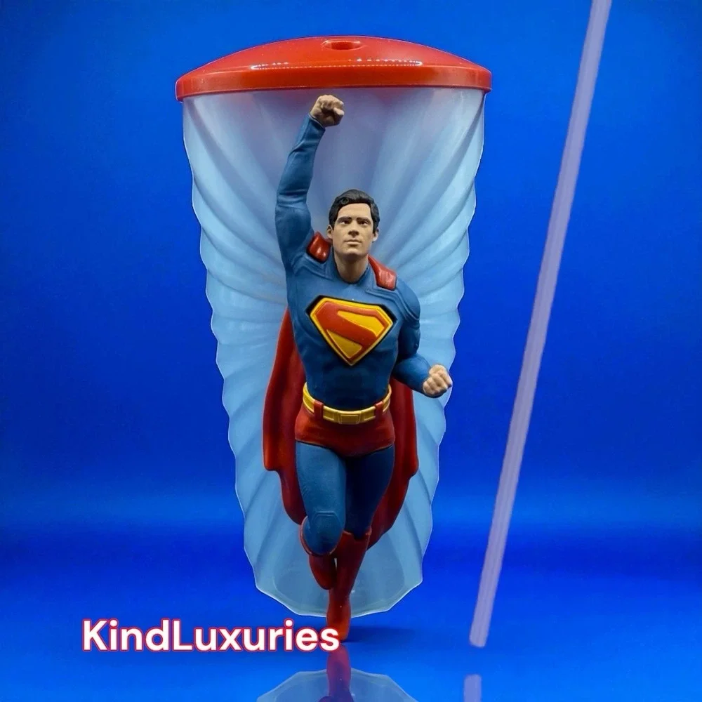 SUPMERAN Movie 2025 - NEW!! Tumbler Cup Light Up Straw DC Comics IN HAND
